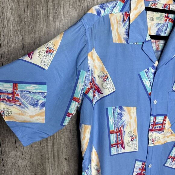 The North Face Men Casual Shirt Button Down Post Cards Japan Collared Size L - Picture 2 of 7